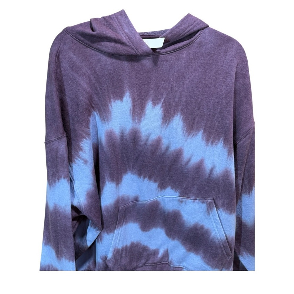 Victorias Secret PINK Tie Dye Pullover Hoodie Mauve Ice & Dusty Periwinkle M NWT - Picture 4 of 11
